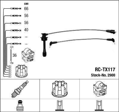 Ignition Cable Kit RC-TX117