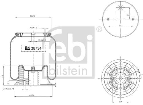 Bellow, air suspension 38734