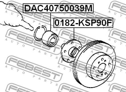 Wheel Hub 0182-KSP90F - image 2