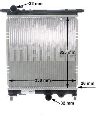 Radiator, engine cooling BEHR CR 831 000S - image 12