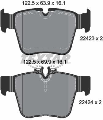 Brake Pad Set, disc brake Q+ 2242301