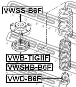 Rolling Bearing, suspension strut support mount VWB-TIGIIF - image 2