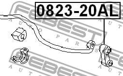 Link/Coupling Rod, stabiliser bar 0823-20AL - image 2