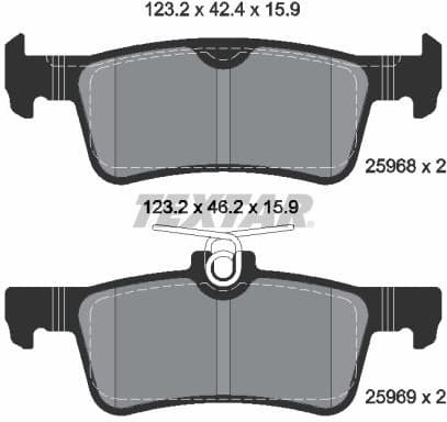 Brake Pad Set, disc brake Q+ 2596801