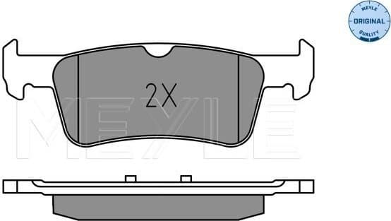 Brake Pad Set, disc brake MEYLE-ORIGINAL: True to OE. 025 259 6816 - image 2