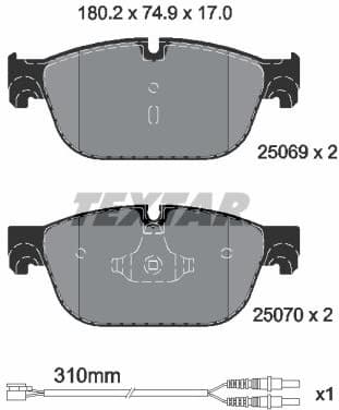 Brake Pad Set, disc brake Q+ 2506901