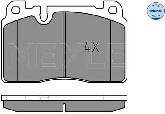 Brake Pad Set, disc brake MEYLE-ORIGINAL: True to OE. 025 256 4316