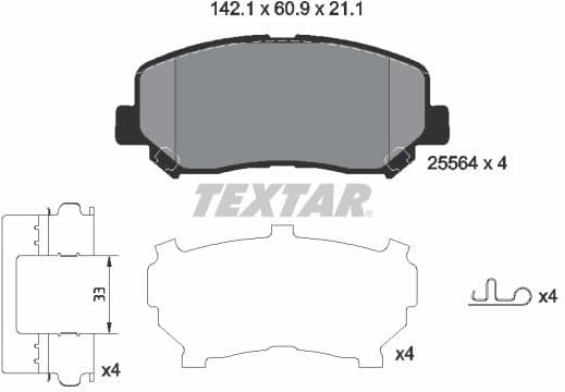 Brake Pad Set, disc brake Q+ 2556403