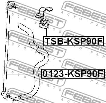Link/Coupling Rod, stabiliser bar 0123-KSP90F - image 2