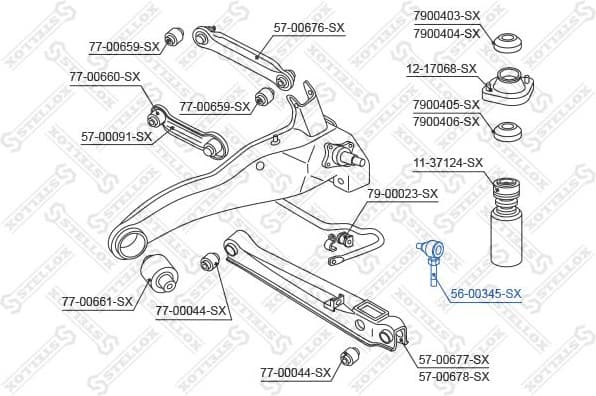 Link/Coupling Rod, stabiliser bar 56-00345-SX