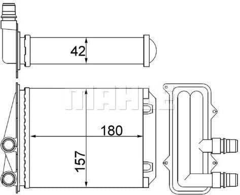 Heat Exchanger, interior heating BEHR AH 246 000S