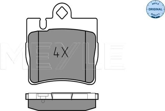 Brake Pad Set, disc brake MEYLE-ORIGINAL: True to OE. 025 230 7815