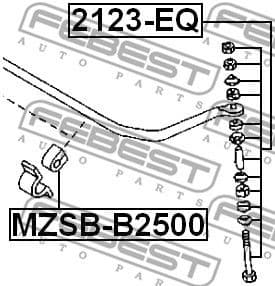 Link/Coupling Rod, stabiliser bar 2123-EQ - image 2