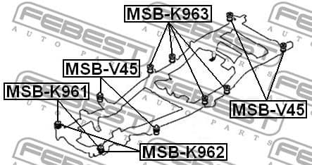 Mounting, vehicle frame MSB-K962 - image 2