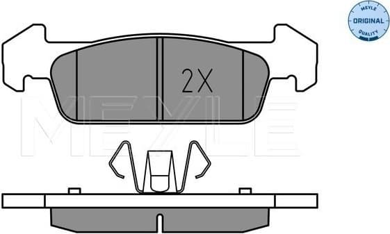 Brake Pad Set, disc brake MEYLE-ORIGINAL: True to OE. 025 257 3817