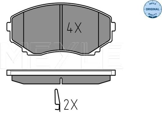 Brake Pad Set, disc brake MEYLE-ORIGINAL: True to OE. 025 235 1516/W