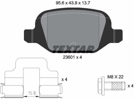 Brake Pad Set, disc brake 2360102