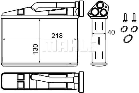 Heat Exchanger, interior heating BEHR AH 240 000S - image 2