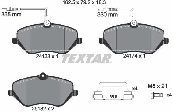 Brake Pad Set, disc brake Q+ 2413303