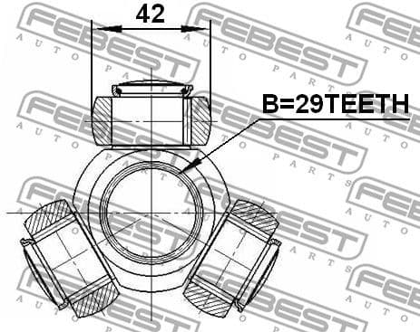 Spider Assembly, drive shaft 2516-BOX3 - image 2