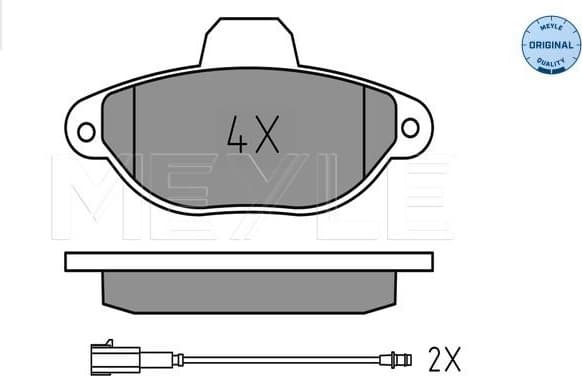 Brake Pad Set, disc brake MEYLE-ORIGINAL: True to OE. 025 214 3616