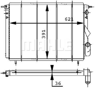 Radiator, engine cooling BEHR CR 452 000S - image 2