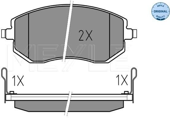 Brake Pad Set, disc brake MEYLE-ORIGINAL: True to OE. 025 238 6517/W