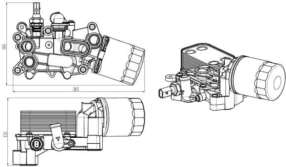 Housing, oil filter 31845
