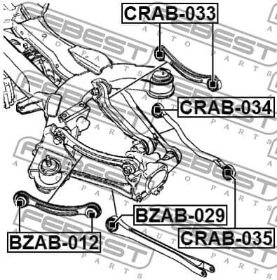 Mounting, control/trailing arm CRAB-035 - image 2