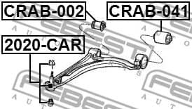 Mounting, control/trailing arm CRAB-041 - image 2