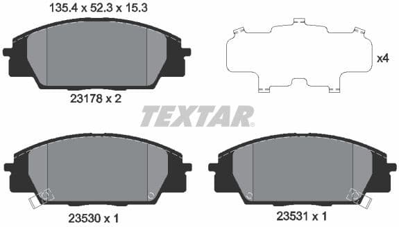 Brake Pad Set, disc brake 2317801