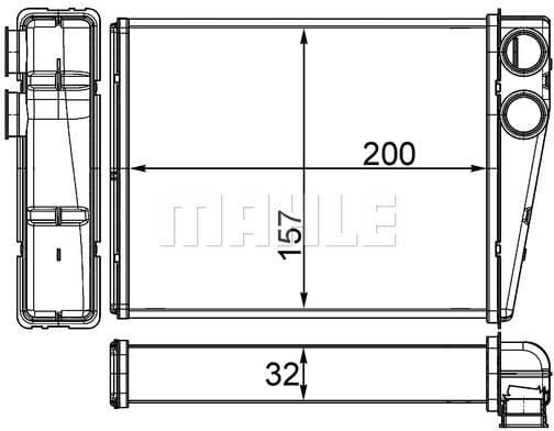 Heat Exchanger, interior heating BEHR AH 263 000S