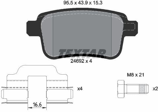 Brake Pad Set, disc brake 2469201