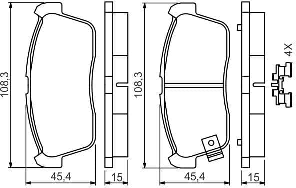 Brake Pad Set, disc brake 0986494618 - image 5