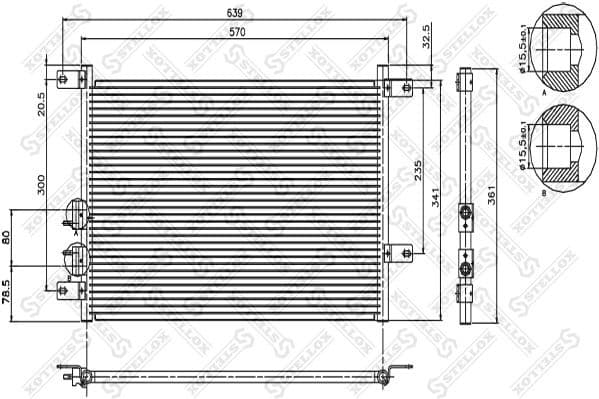 Condenser, air conditioning 10-45390-SX