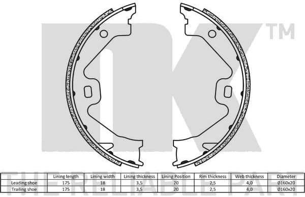 Brake Shoe Set, parking brake 2740688 - image 2