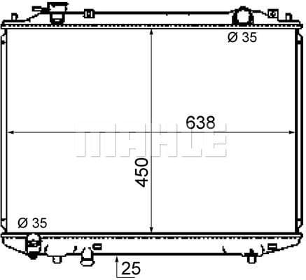 Radiator, engine cooling BEHR CR 1746 000S