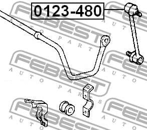 Link/Coupling Rod, stabiliser bar 0123-480 - image 2