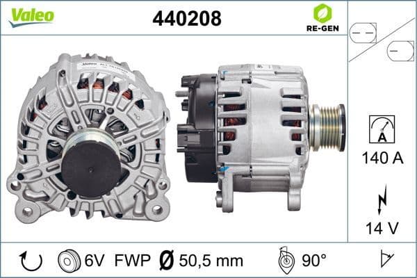 Alternator VALEO RE-GEN REMANUFACTURED 440208