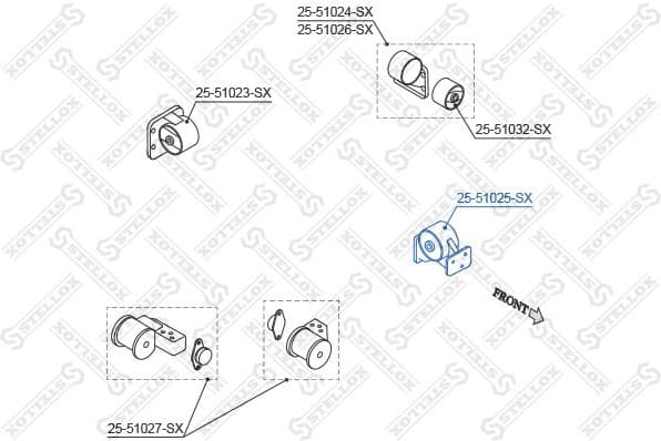 Mounting, engine 25-51025-SX