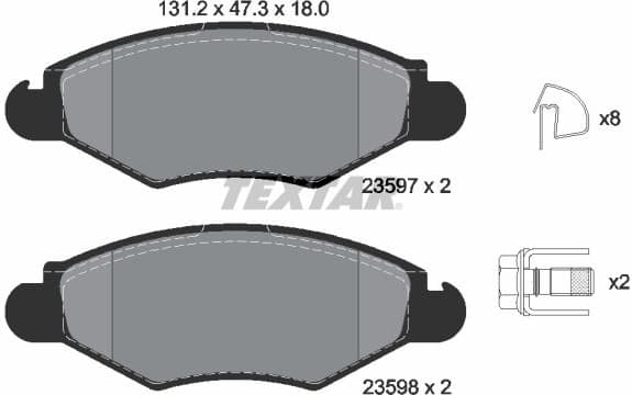 Brake Pad Set, disc brake Q+ 2359703