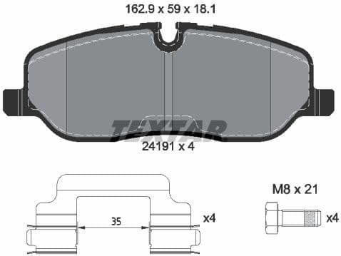 Brake Pad Set, disc brake Q+ 2419101