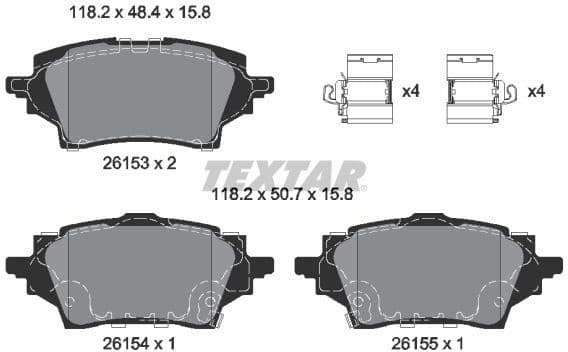 Brake Pad Set, disc brake Q+ 2615301