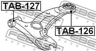 Mounting, control/trailing arm TAB-126 - image 2