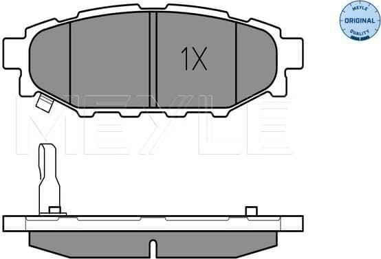 Brake Pad Set, disc brake MEYLE-ORIGINAL: True to OE. 025 242 7114/W