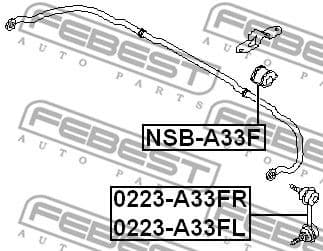 Mounting, stabiliser bar NSB-A33F - image 2