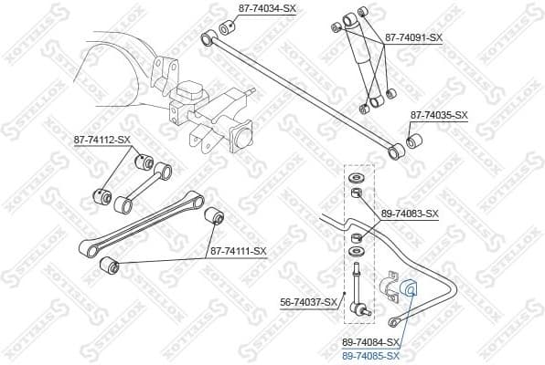 Mounting, stabiliser bar 89-74085-SX - image 2