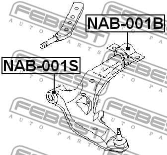 Mounting, control/trailing arm NAB-001S - image 2