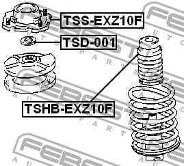 Protective Cap/Bellow, shock absorber TSHB-EXZ10F - image 2