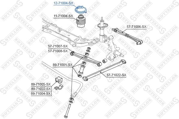Suspension Strut Support Mount 12-71004-SX - image 2